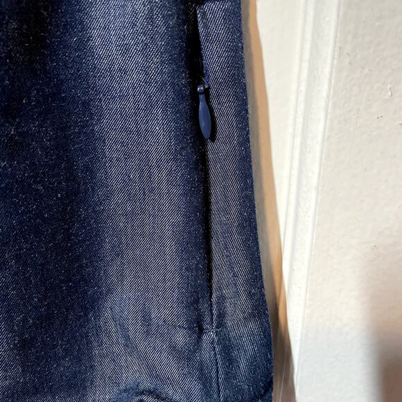 Toad & Co Chambray Wrap Blouse Tank V-neck Side Zip  Denim Navy Blue Small - Picture 2 of 4